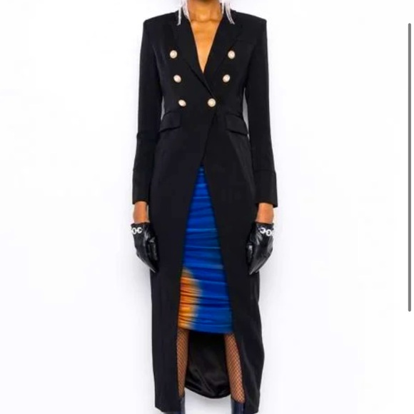 Jackets & Blazers - Black Dressy Blazer Trench Coat